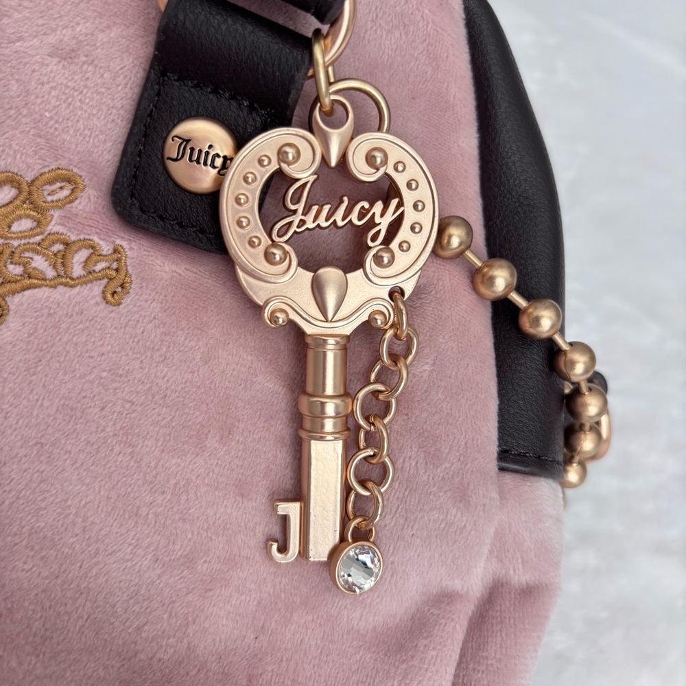 JUICY COUTURE The Key To Juicy Pink Satchel Handbag--NWT - Picture 6 of 15